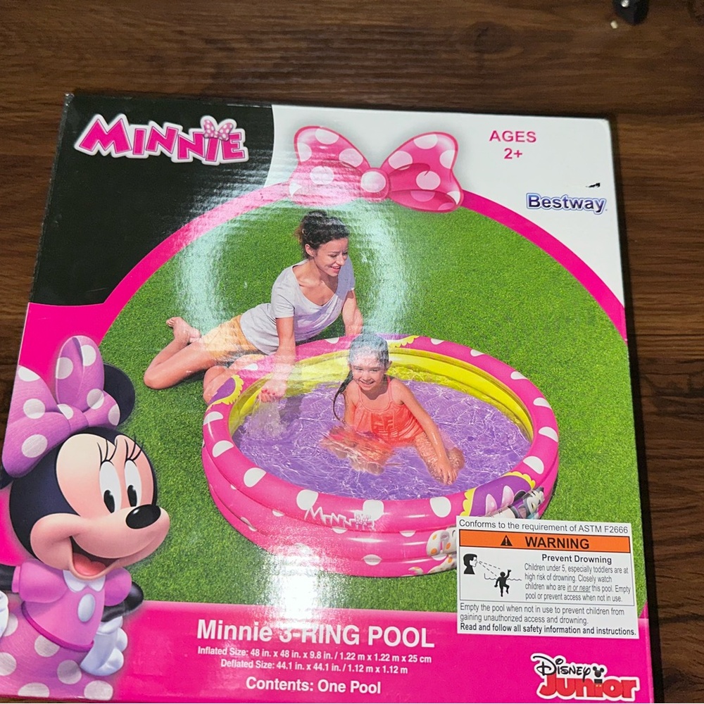 New Minnie Mouse Kids' Pool - Pink and Purple